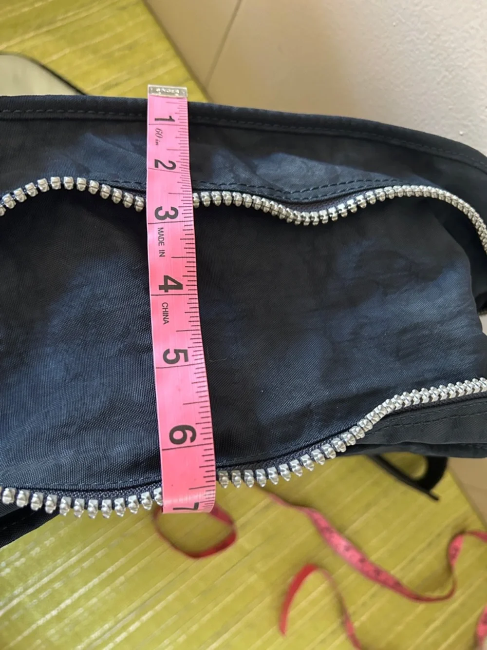 Kipling Black Nylon Messenger Bag with Adjustable Strap expandable unisex